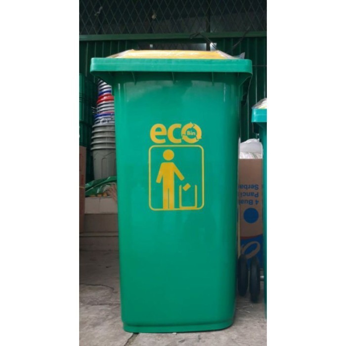 Jual Atari Kotak Tempat Sampah Liter Roda Eco Dustbin Green