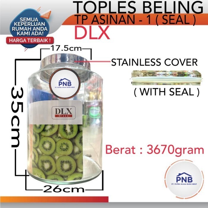 Jual Toples Toples Besar 15 Liter Lt Dlx Glass Asinan 1 Tp 26 Seal