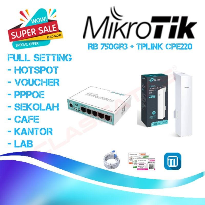 Jual Mikrotik Rb Gr Tplink Cpe Full Setting Siap Pakai Paket