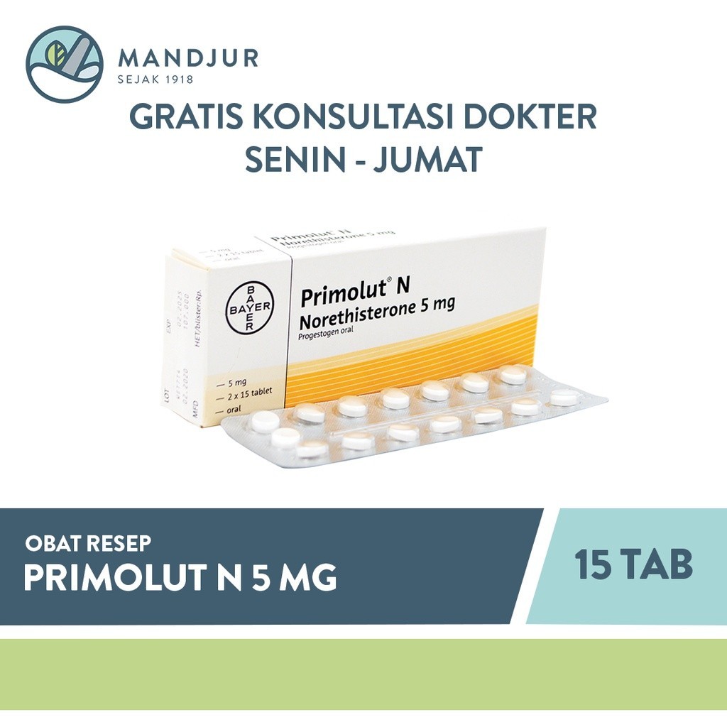 Jual Primolut N 5 Mg 15 Tablet Shopee Indonesia