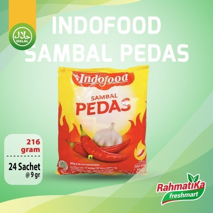 Jual Indofood Sambal Pedas Gr Sachet X Gr Shopee Indonesia