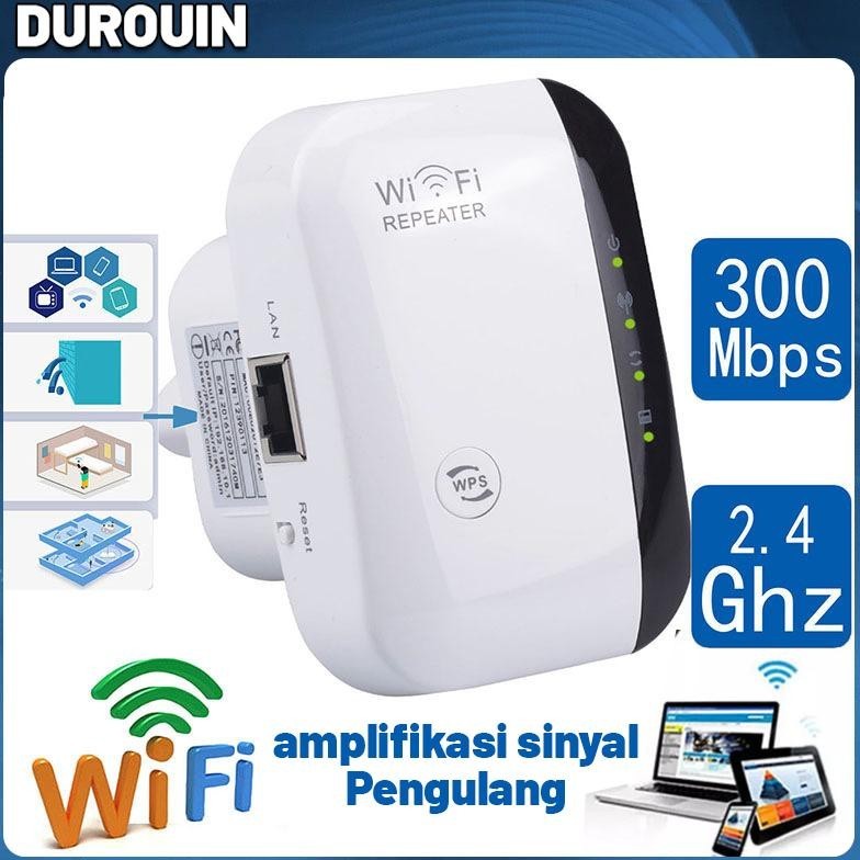 Jual DUROUIN WIFI REPEATER WIFI EXTENDER 300MBPS WIRELESS WIFI SIGNAL