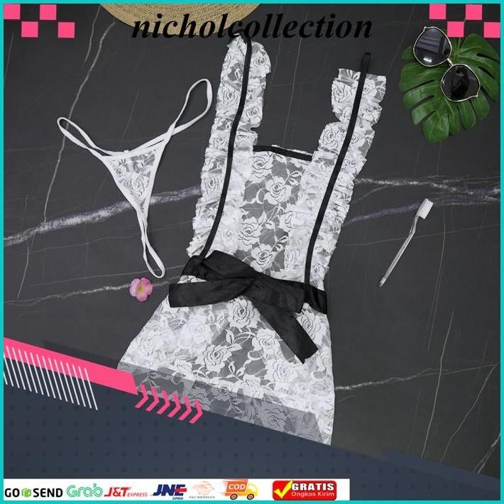 Jual BEBAS ONGKIR LINGERIE KOSTUM COSPLAY LINGERIE MAID PELAYAN SEKSI