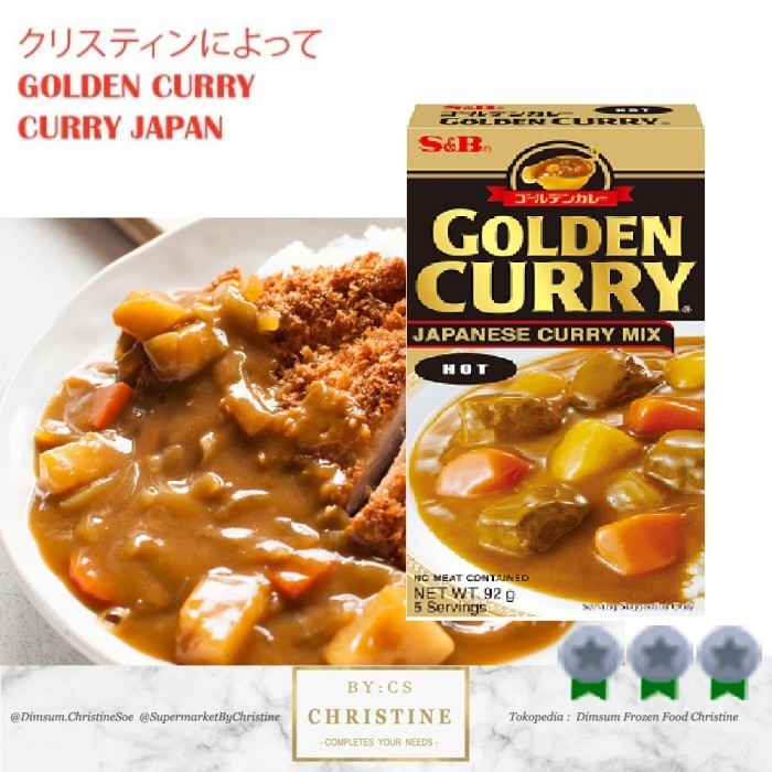 Jual S B Golden Curry Kari Jepang Katsu Hot Spicy 92 Gr Ramen Shopee