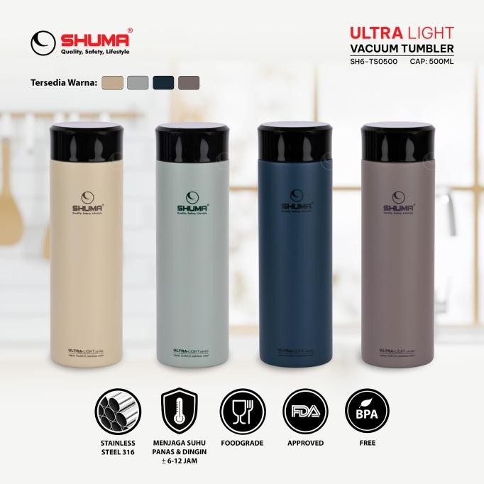 Jual SHUMA S S 316 Ultra Light Vacuum Tumbler 500 ML Shopee Indonesia