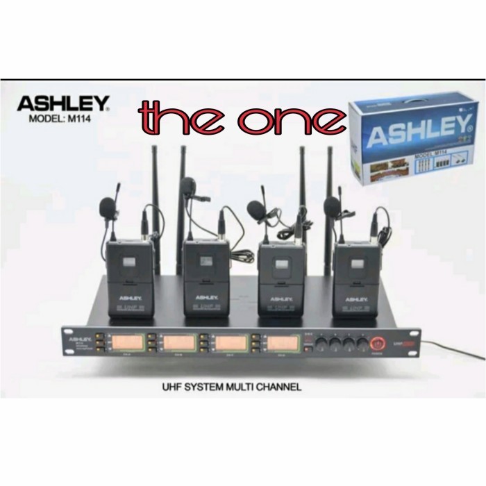 Jual Mic Wireless Ashley M114 M 114 4 Clip On Multi Channel Shopee