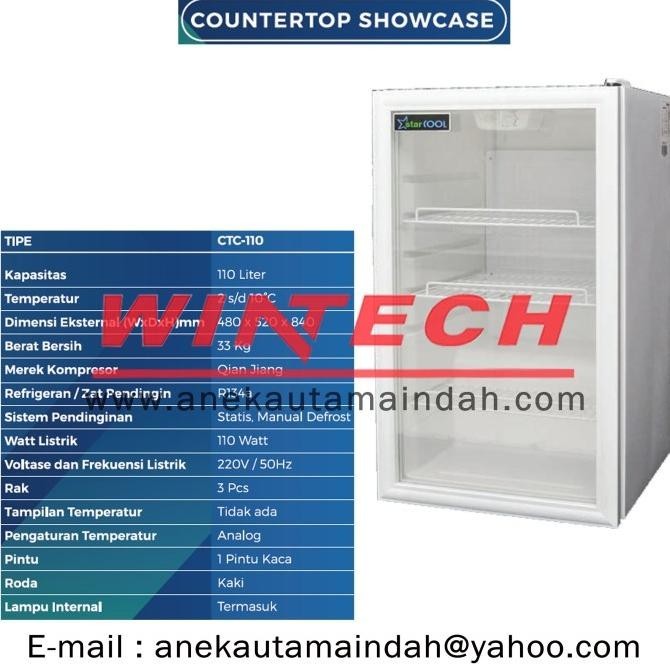 Jual New Starcool Ctc Showcase Pintu Display Cooler Putih