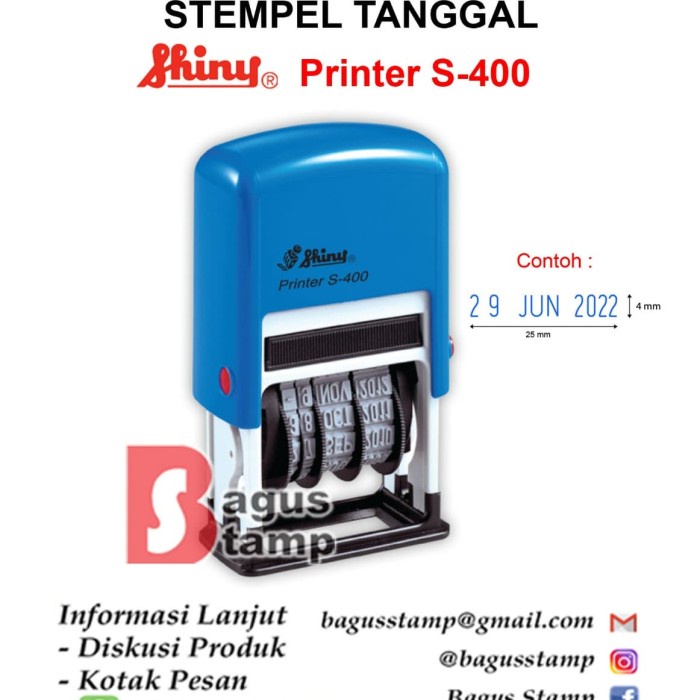 Jual Stempel Tanggal Dater Otomatis Shiny S400 Mini Dater Stamp