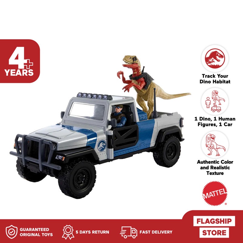 Jual Jurassic World Dino Trackers Search N Smash Truck Set Mainan