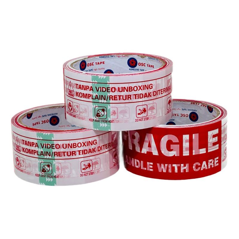 Jual Lakban Fragile 45mm X 100Yard Harga Promo Murah Kualitas Super