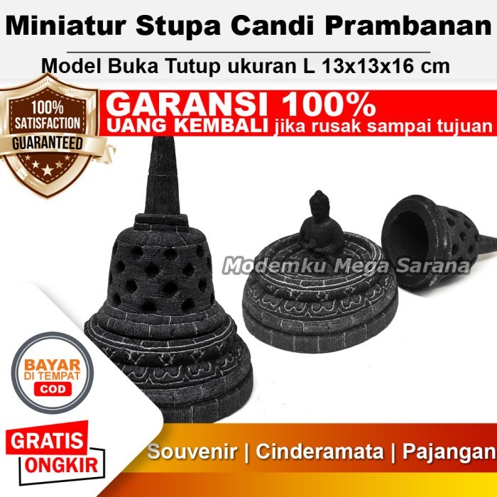 Jual Hiasan Aquascape Aquarium Miniatur Stupa Candi Borobudur Buka