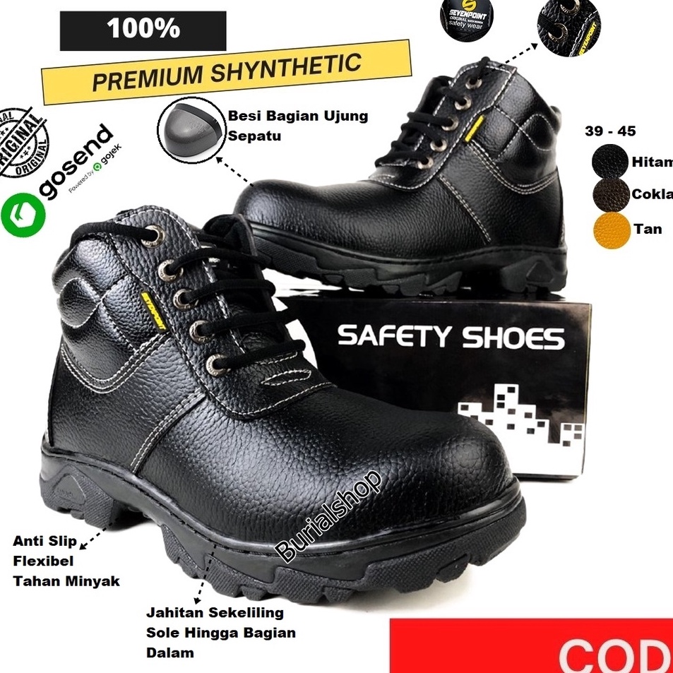 Jual Best Terlaris Sepatu Safety Boot Original Septi Pria Ujung Besi