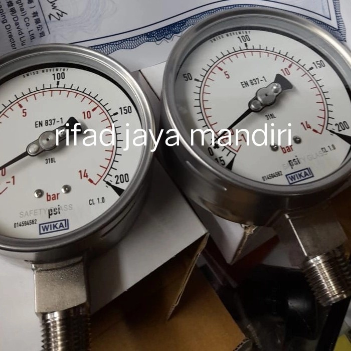 Jual Pressure Gauge Wika Bar Inch Kode Lc Shopee Indonesia