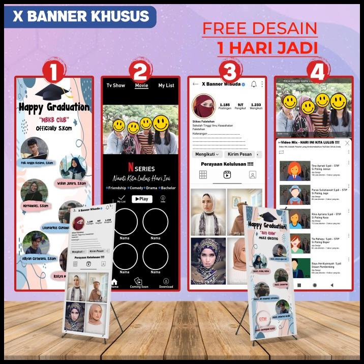 Jual TERMURAH X BANNER WISUDA SPANDUK WEDDING BENNER ULANG TAHUN BANNER