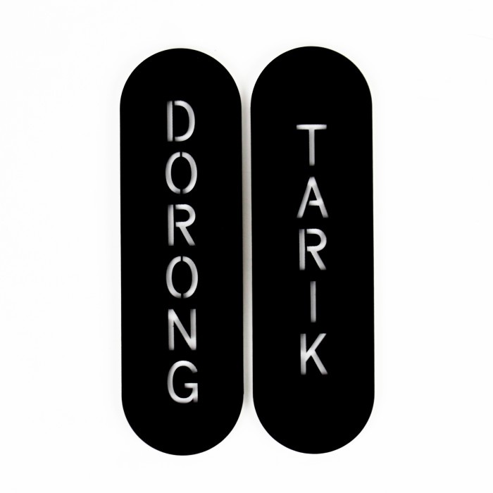 Jual Akrilik Tarik Dorong Papan Signage Pintu Push Pull Inpi Shopee