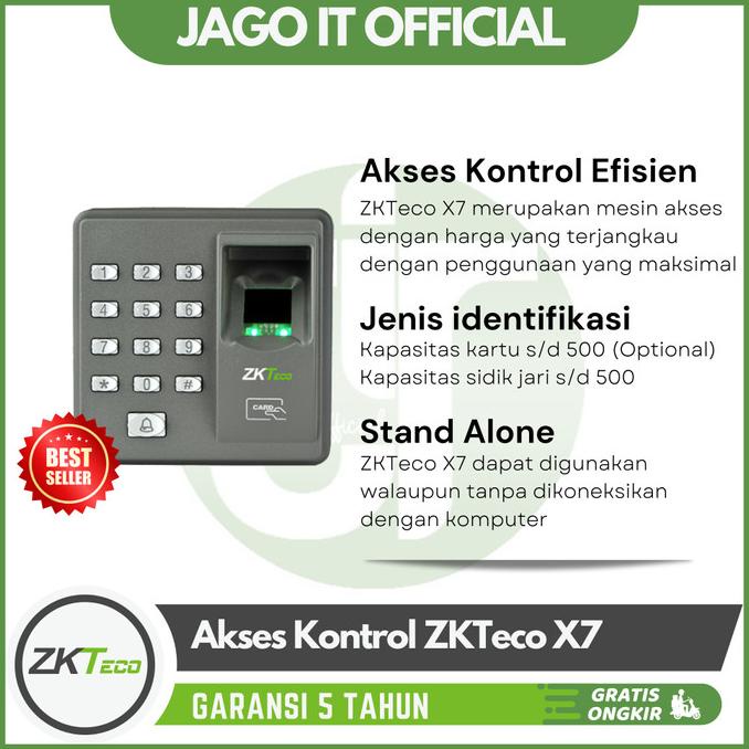 Jual Zkteco X7 Akses Kontrol Pintu Sidik Jari Kartu Rfid Access