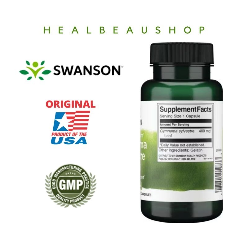 Jual Swanson Full Spectrum Gymnema Syestre Leaf 400mg USA Shopee