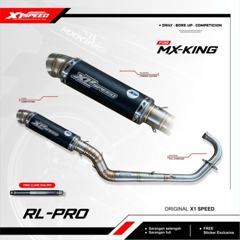 Jual Knalpot Racing Mx King Malaysia Stell Original X Speed Slinser