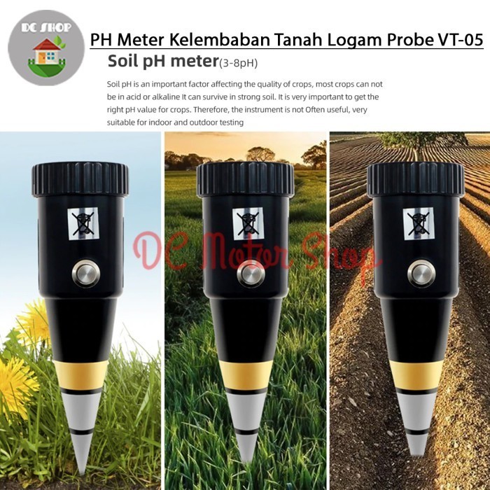 Jual Alat Ukur Kelembaban Tanah Soil Moisture Ph Meter Tester Vt05 Vt