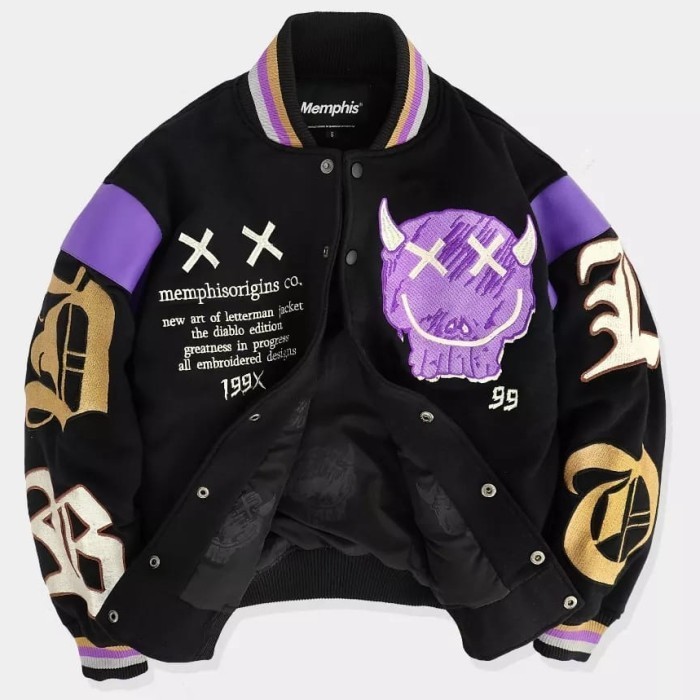 Jual MEMPHIS ORIGINS VARSITY JACKET DIABLO LIMITED EDITION Shopee