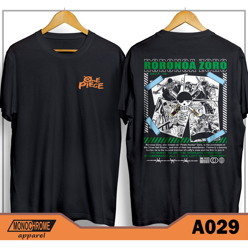 Jual A Kaos Baju Distro Pria Anime Jepang One Piece Roronoa Zoro