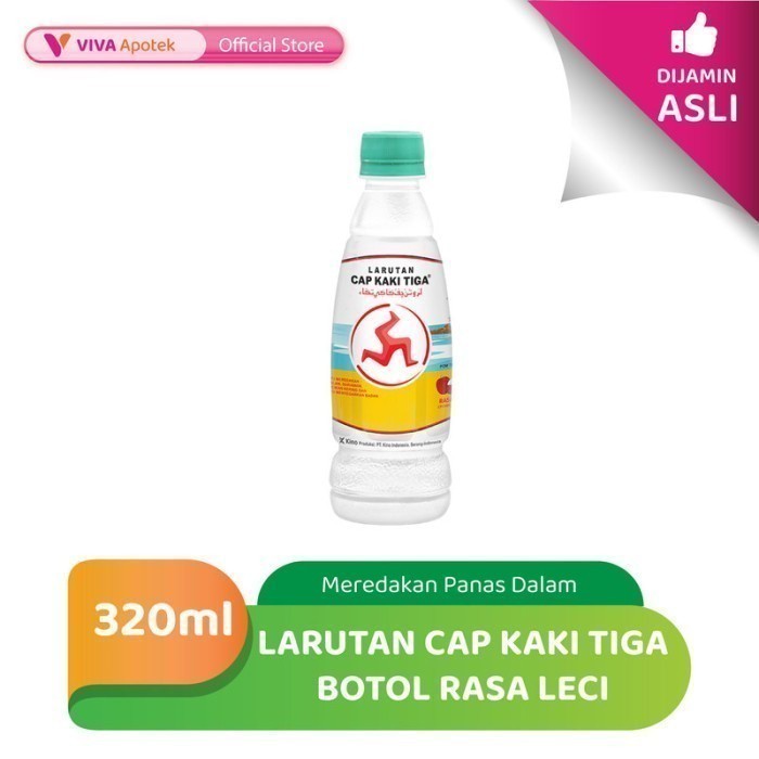 Jual Larutan Cap Kaki Tiga Botol Rasa Leci Meredakan Panas Dalam