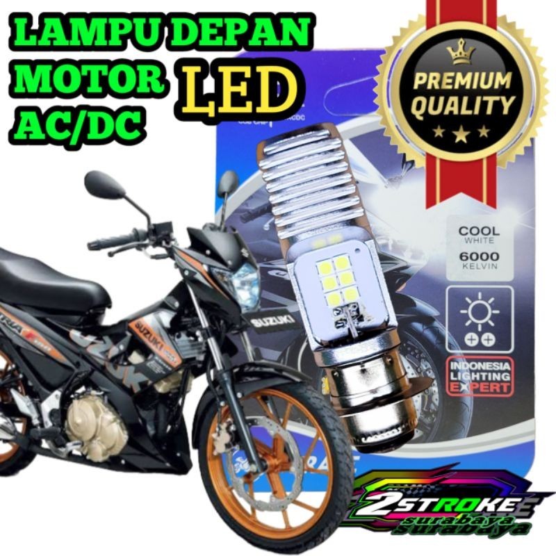 Jual LAMPU DEPAN MOTOR LED LUMINOS 9NINE MH1 ORIGINAL H6 CAHAYA PUTIH