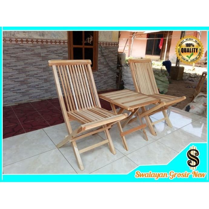 Jual Sg Set Meja Kursi Teras Kayu Jati Lipat Cafe Rumah Minimalis