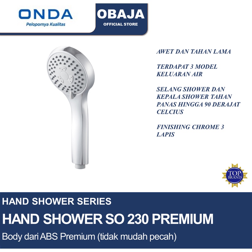 Jual Onda HAND SHOWER SO 230 Onda SO 230 Onda SHOWER MANDI Onda CHROME