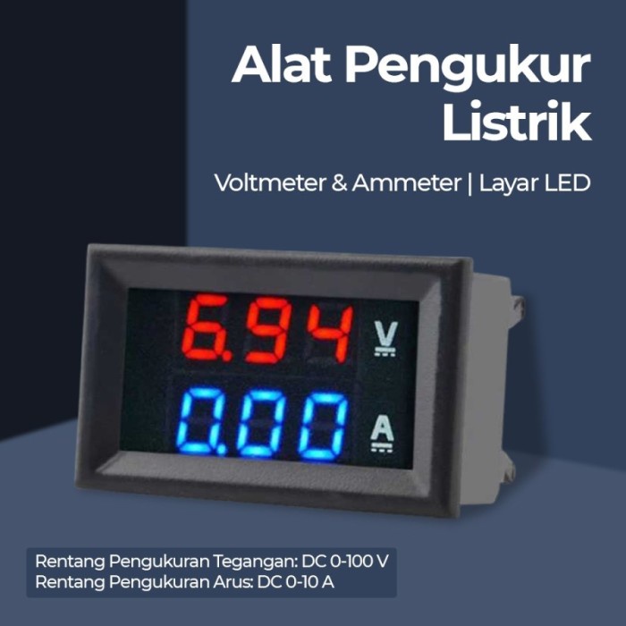 Jual TOKOGROSIR Voltmeter Amperemeter Digital LED Alat Pengukur Daya