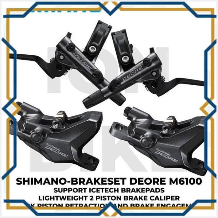 Jual ECS BRAKESET SHIMANO DEORE M6100 2 PISTON DISCBRAKE DISC BRAKE