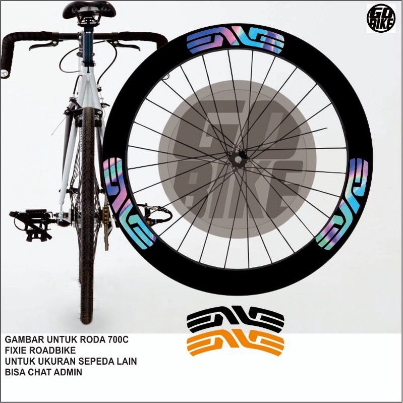 Jual Stiker Velg Sepeda 700c Sticker Rims Sepeda Fixie Roadbike