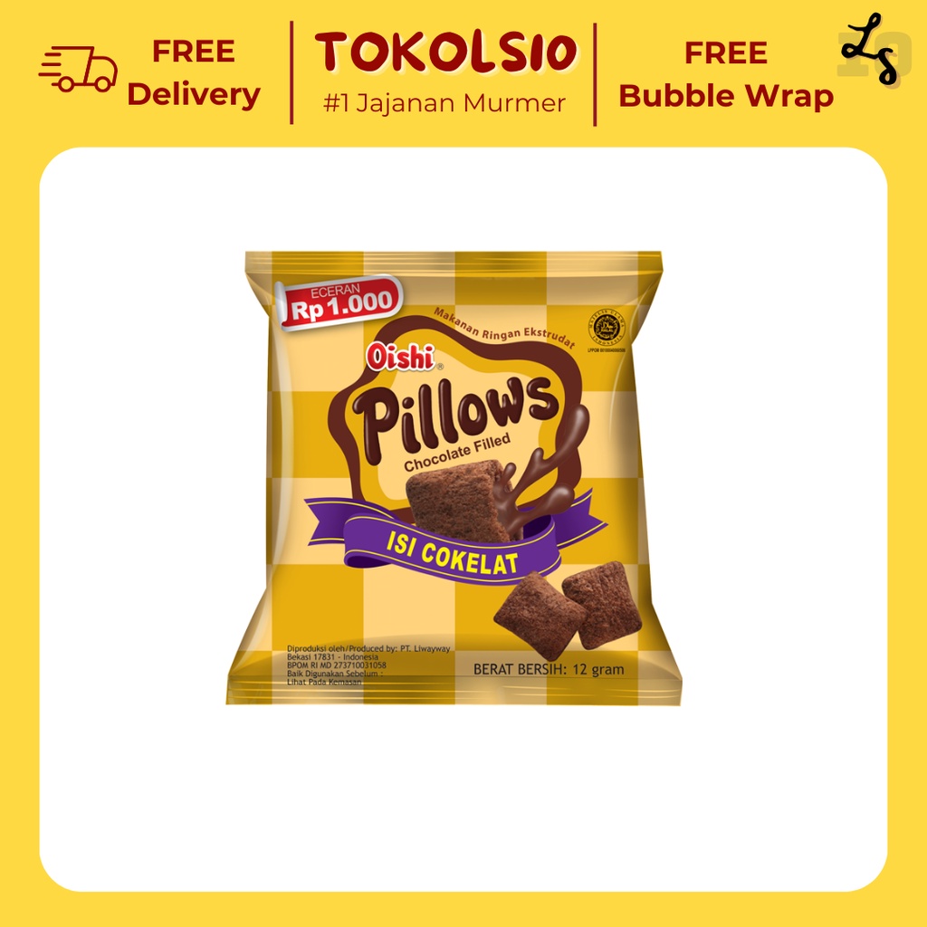 Jual Oishi Pillows Rasa Coklat Ubi Pack Pcs X Gr Shopee Indonesia