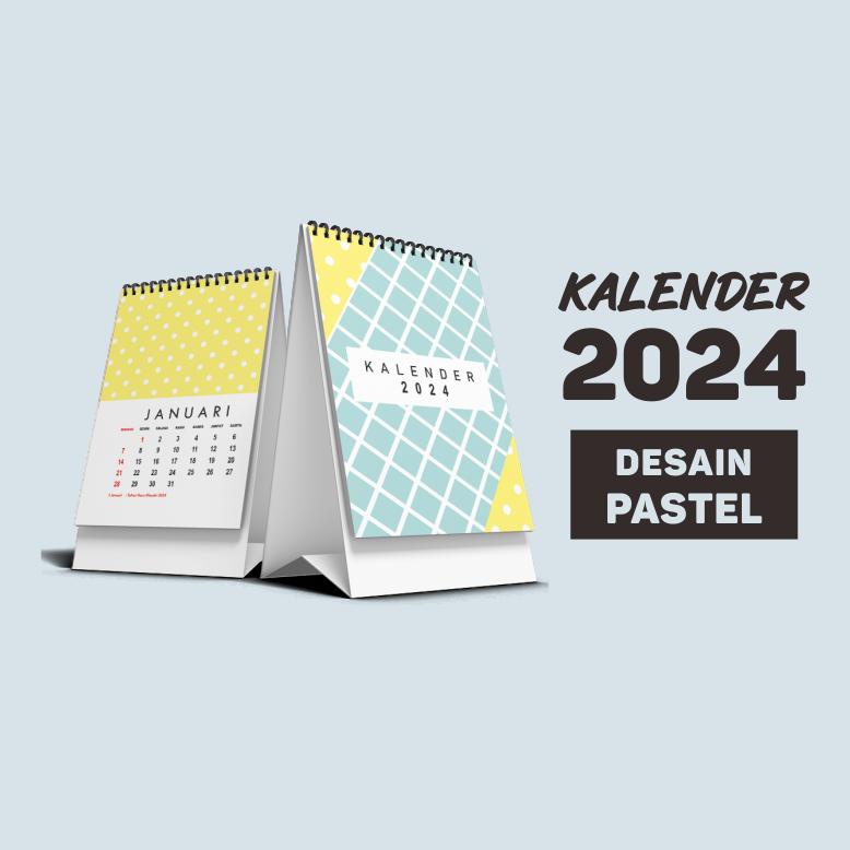 Jual KALENDER MEJA 2024 AESTHETIC DESAIN PASTEL Cod Shopee Indonesia