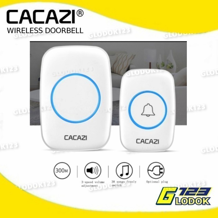 Jual WIRELESS DOORBELL WATERPROOF DOOR BEL PINTU RUMAH KANTOR SENSOR