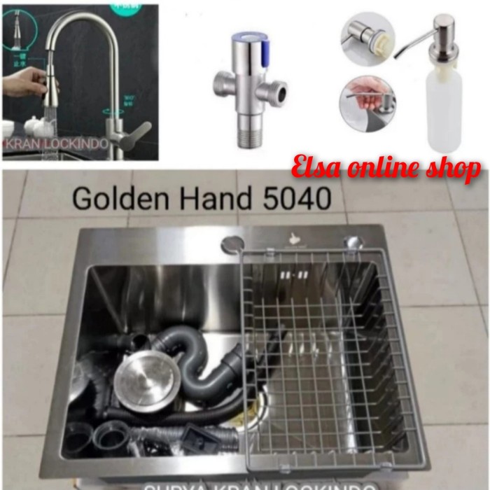 Jual Kitchen Sink Onan Golden Hand 5040 Stainless Sus 304 Model Bolzano