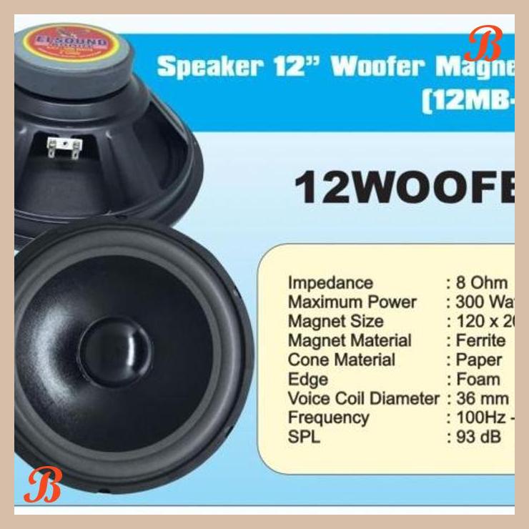 Jual Pws Speaker Elsound Inch Watt Full Range Woofer