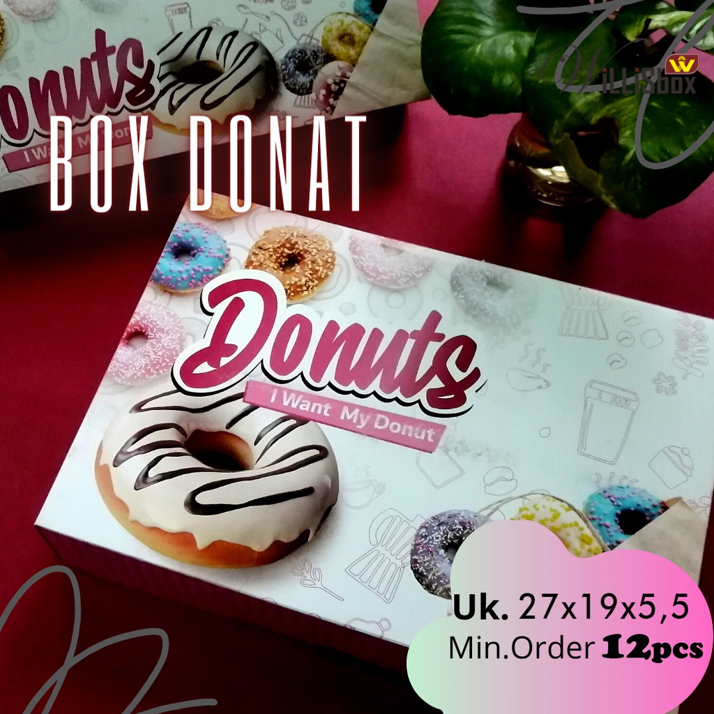 Jual Dus Donut X X Donut Motif Laminasi Kotak Donat Kardus