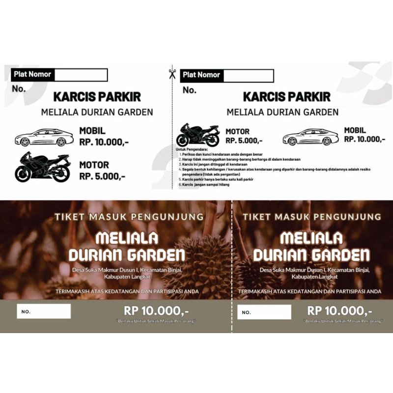 Jual Print Cetak Kupon Voucher HVS Urutan Nomor Undian Parkir