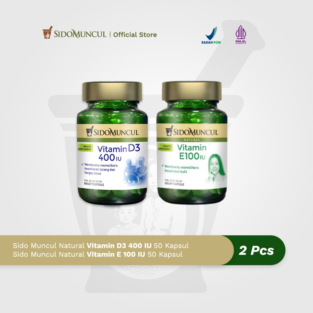 Jual Sido Muncul Vitamin D Vitamin E Iu Soft Capsule