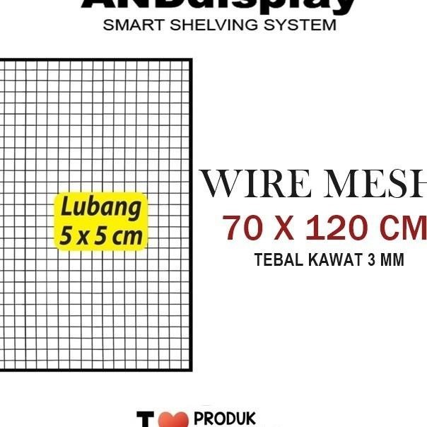 Jual WIRE GRID MESH 70 X 120 CM KAWAT JARING KOTAK RAM DINDING