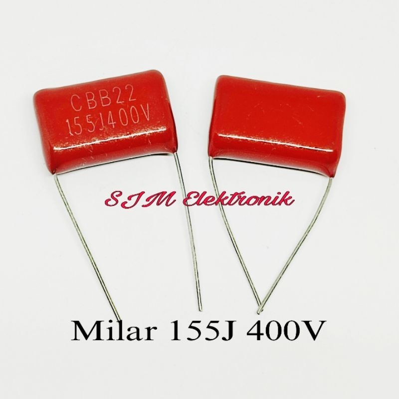 Jual Kapasitor Milar 155J 400V Capacitor Mylar 155 J 400 Volt Shopee