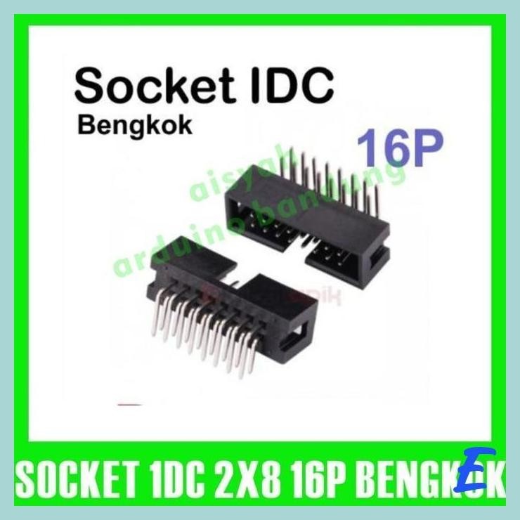 Jual AIA DC3 16P SOCKET IDC MALE RIGHT ANGLE SIKU 16P 16 PIN 2X8