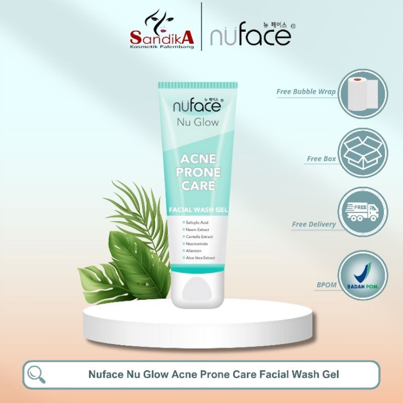 Jual Nuface Nu Glow Liquid Acne Prone Care Facial Wash Gel Gr