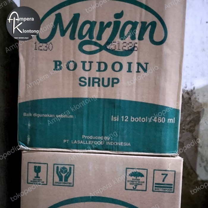 Jual Sirup Marjan Boudoin Rasa Cocopandan Melon 1 Dus 12 Botol