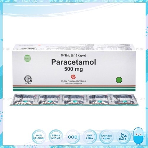 Jual Paracetamol Kaplet Pim Isi Strip X Kaplet Pereda Nyeri Dan