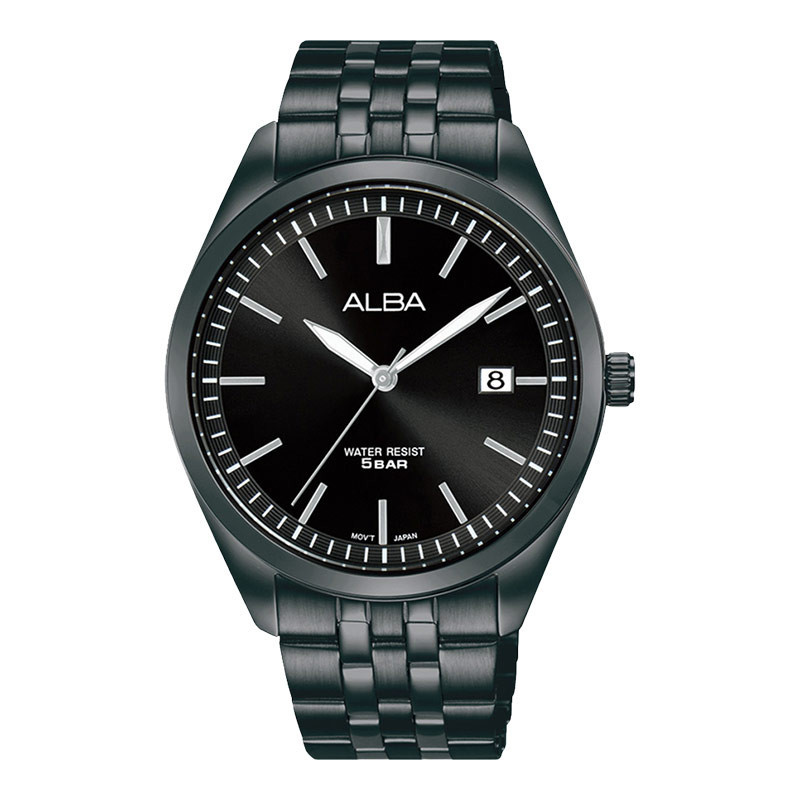 Jual Jam Tangan Pria Alba PrestigeÂ AS9S03X1 Men Black Dial Black