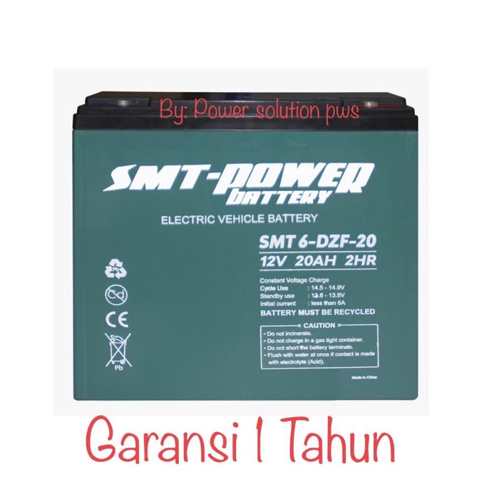 Jual Baterai Selis SMT 6 DZF 20 12v 20ah Accu Aki Motor Listrik 6 DZF