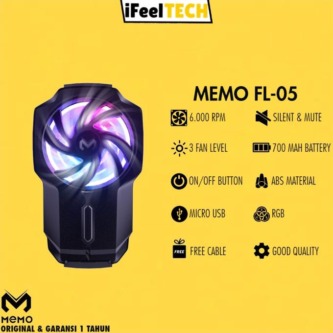 Jual Memo Fl05 Pendingin Hp Cooler Hp Cooling Hp 700Mah Gaming Fan