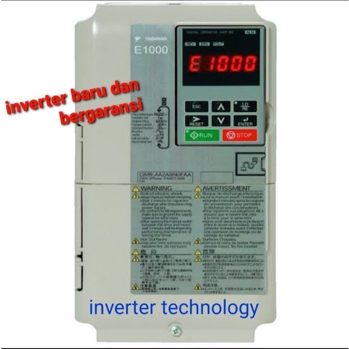 Jual INVERTER YASKAWA E1000 CIMR ET4A40023AAA 11 KW 380V 3 PHASE